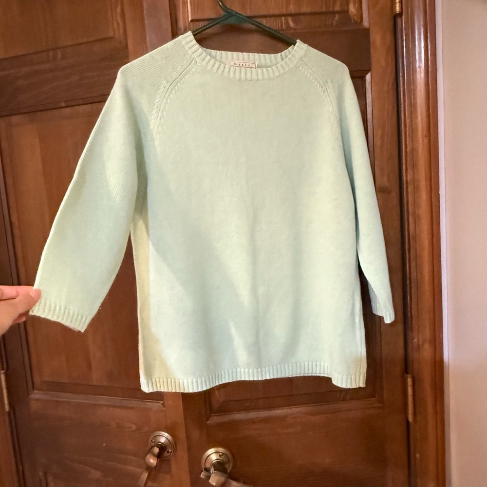 Basic Editions Light mint Green Women's Sweater N… - image 1